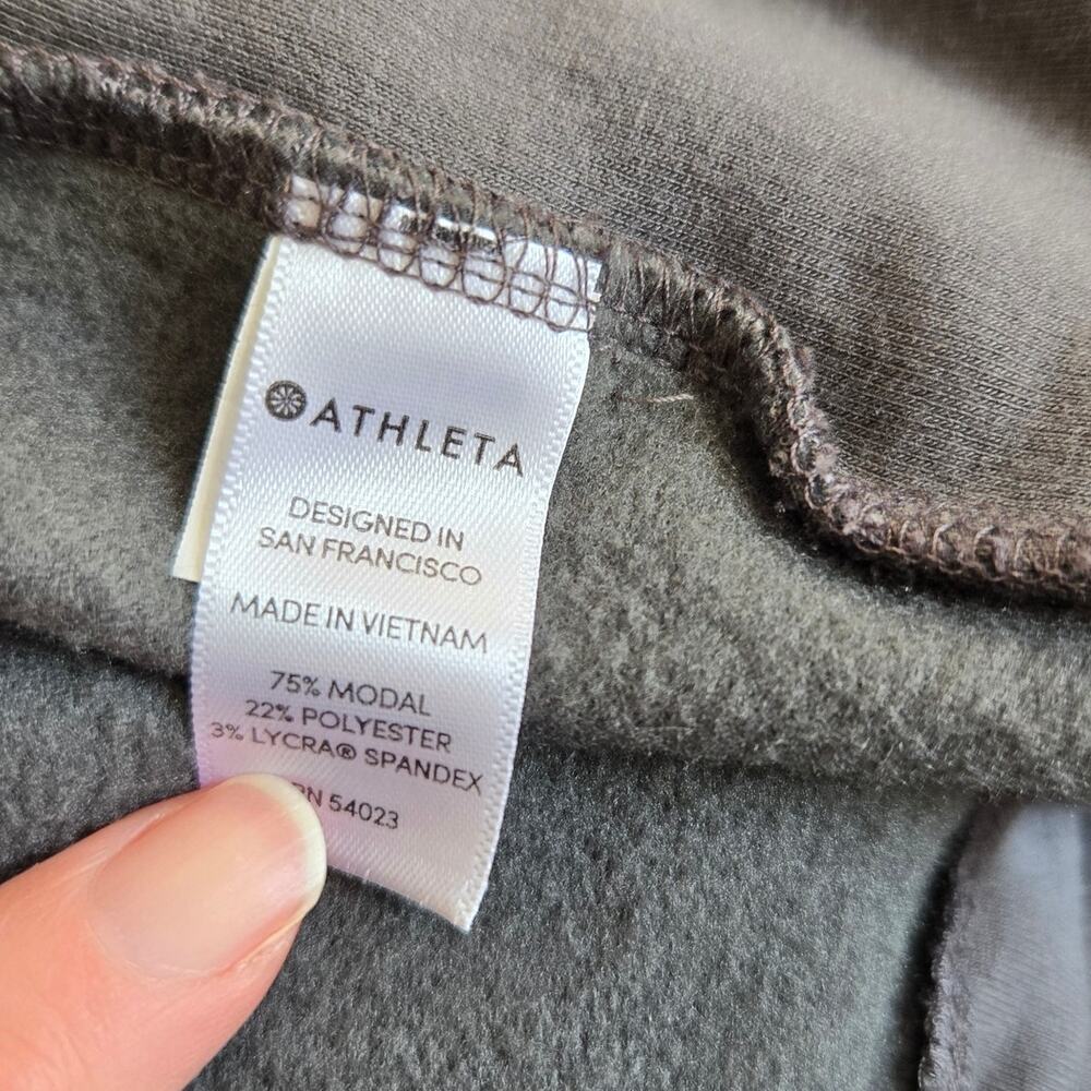 Athleta Clarity Cinch Open Cardigan Modal Gray Soft Sweatshirt Women Small - Picture 13 of 14